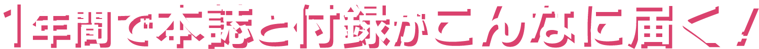 1年間で本誌と付録がこんなに届く!