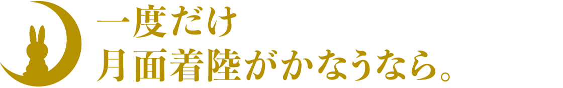 一度だけ月面着陸がかなうなら。