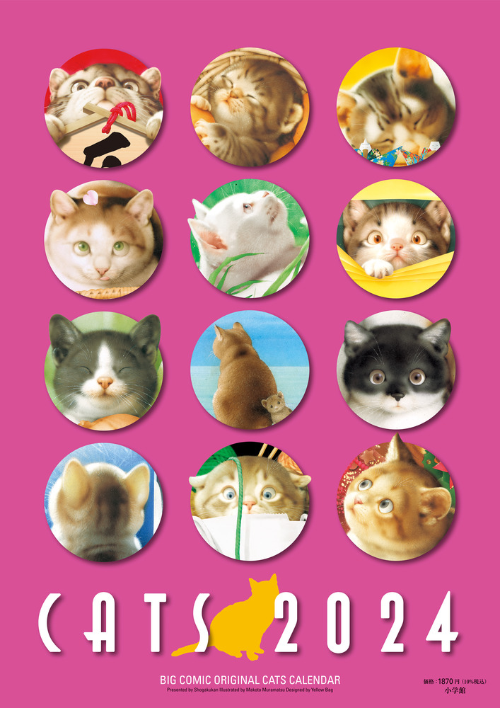 ２０２４年 ビッグコミックオリジナル 村松誠 猫カレンダー | 書籍